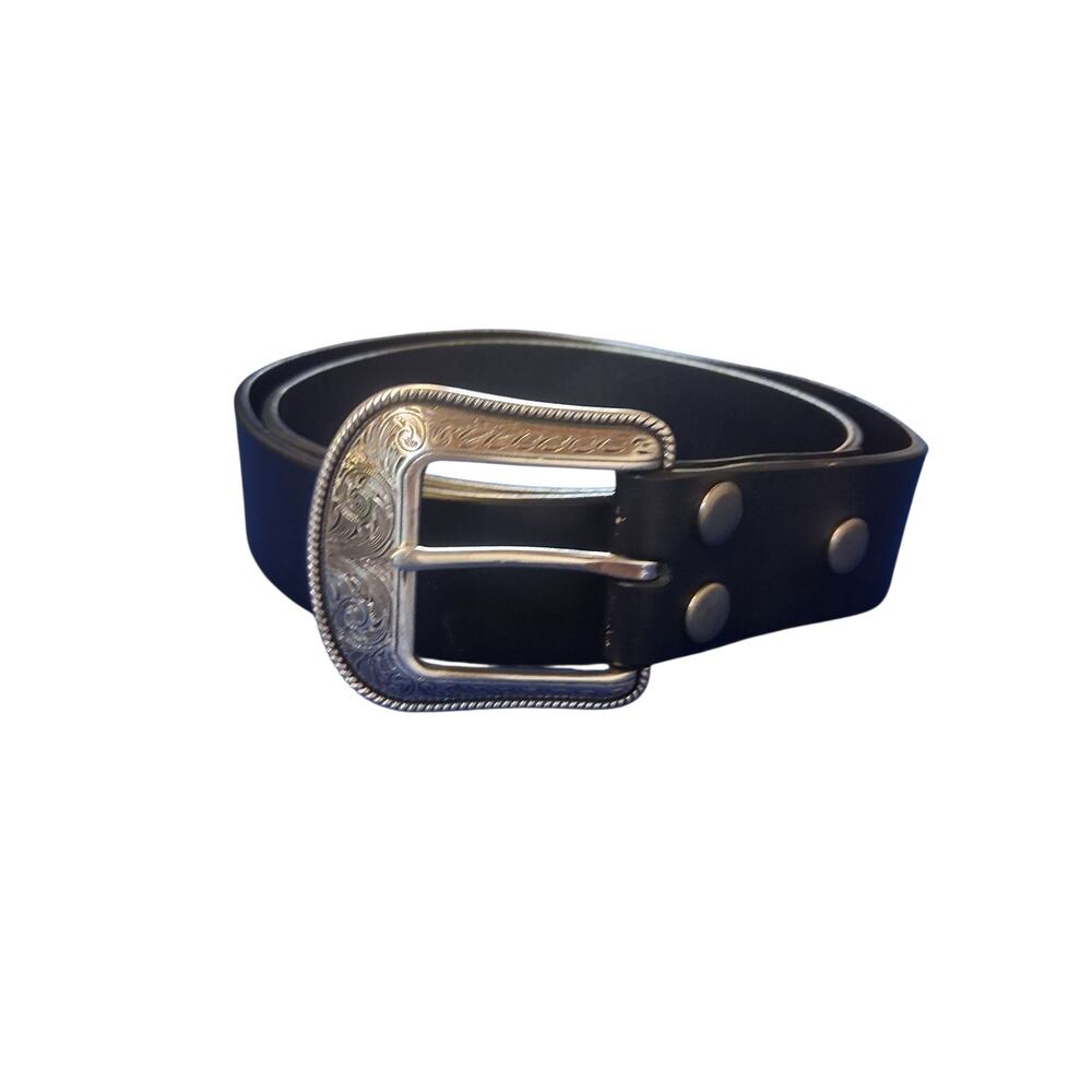 3D Mens size 36" Western Black Leather Belt 1½‎ Wide Casual Career Office Church